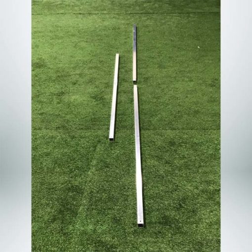 Model #SGESPLICE1. Spliced crossbar for 2" square crossbar for soccer goal. Makes transport and storage easier.