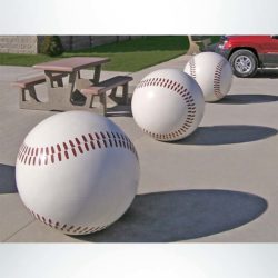 Model #PRBBB36. Concrete baseball bollard.