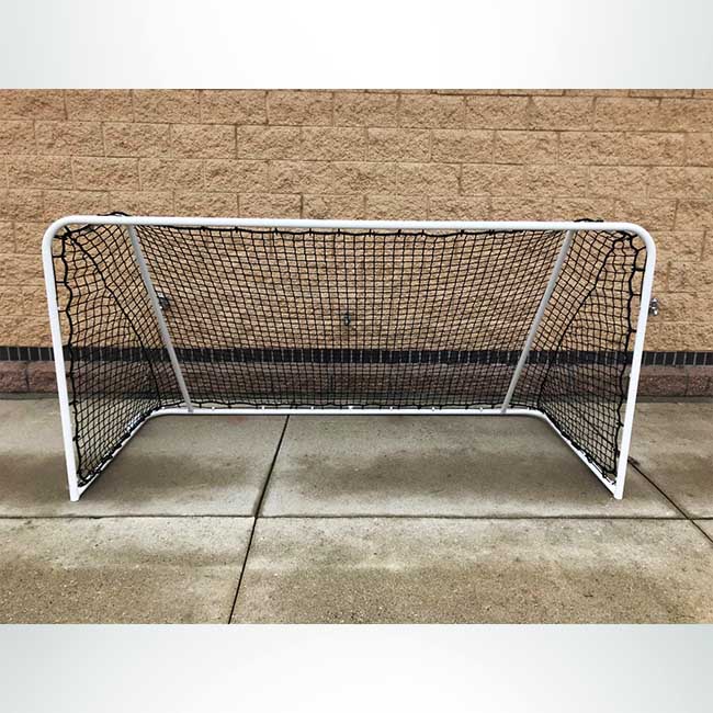 HALONA 2 in 1 Soccer Goal Powder Coated Steel Soccer Goals for Backyard with Net and 5 Reflective Scoring Holes for Goal Shot Accuracy Training