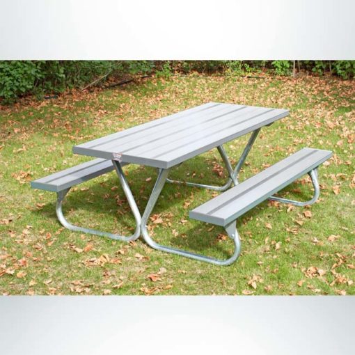 Model #PILRBTXG8AL. Lighter duty 8 foot aluminum picnic table.
