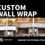 custom wall wrap shown before and after installation.