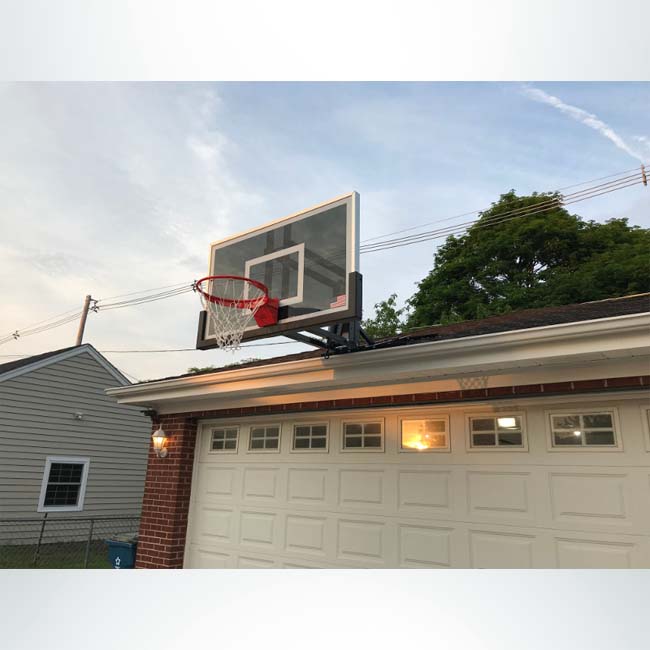 Roofmaster Roof Mount Basketball Hoops, Basketball Hoop Over Garage Door