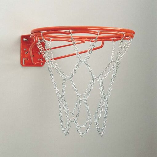 Model #KG37C. Bison double basketball goal with chain net.