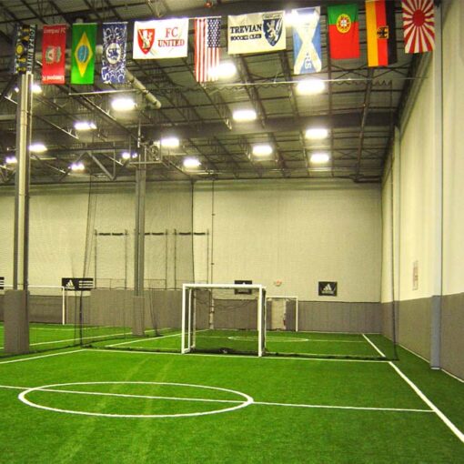 Indoor artificial turf for indoor soccer field.