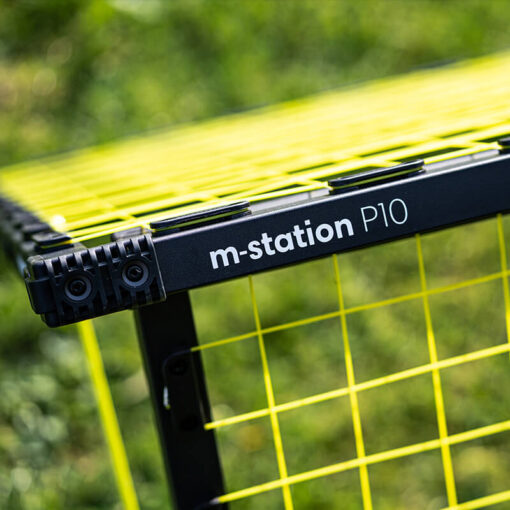 Model #MSTATIONP10. M Station portable soccer rebounder.