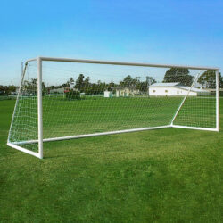 Elite series soccer goal with channel net attachmets.
