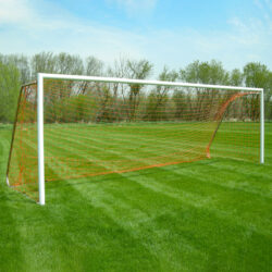 Libero Series soccer goal with cable net attachments.