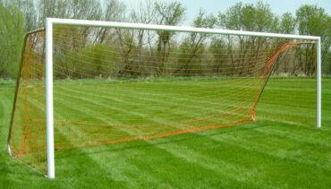 Libero Series soccer goal with cable net attachments.