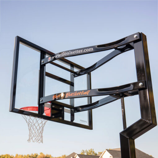 Goalsetter Contender 54 inch in-ground basketball hoop back view