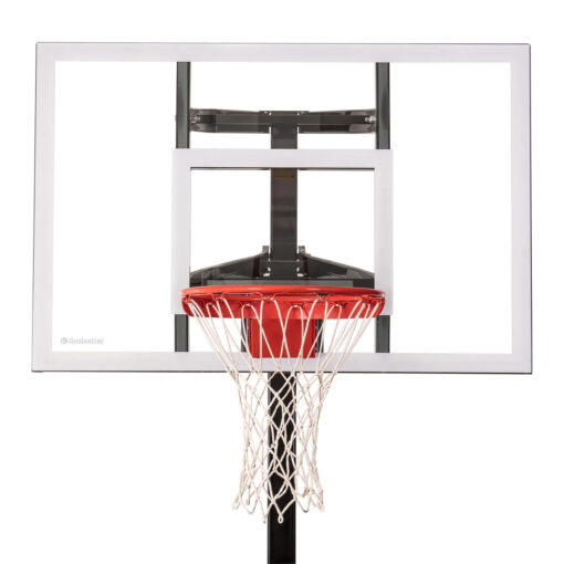 Goalsetter Contender 54 inch in-ground basketball hoop backboard and net front view
