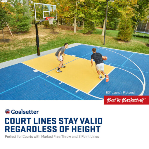 Goalsetter court lines stay valid regardless of height