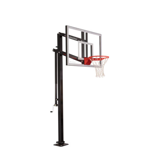 Goalsetter x454 54 inch basketball hoop right side angled view